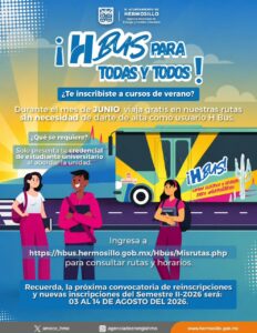 Con el esquema “H Bus para Todas y Todos” se ofrecen traslados a estudiantes universitarios durante verano